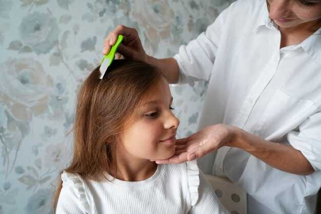Процедура удаления вшей с головы ребенка